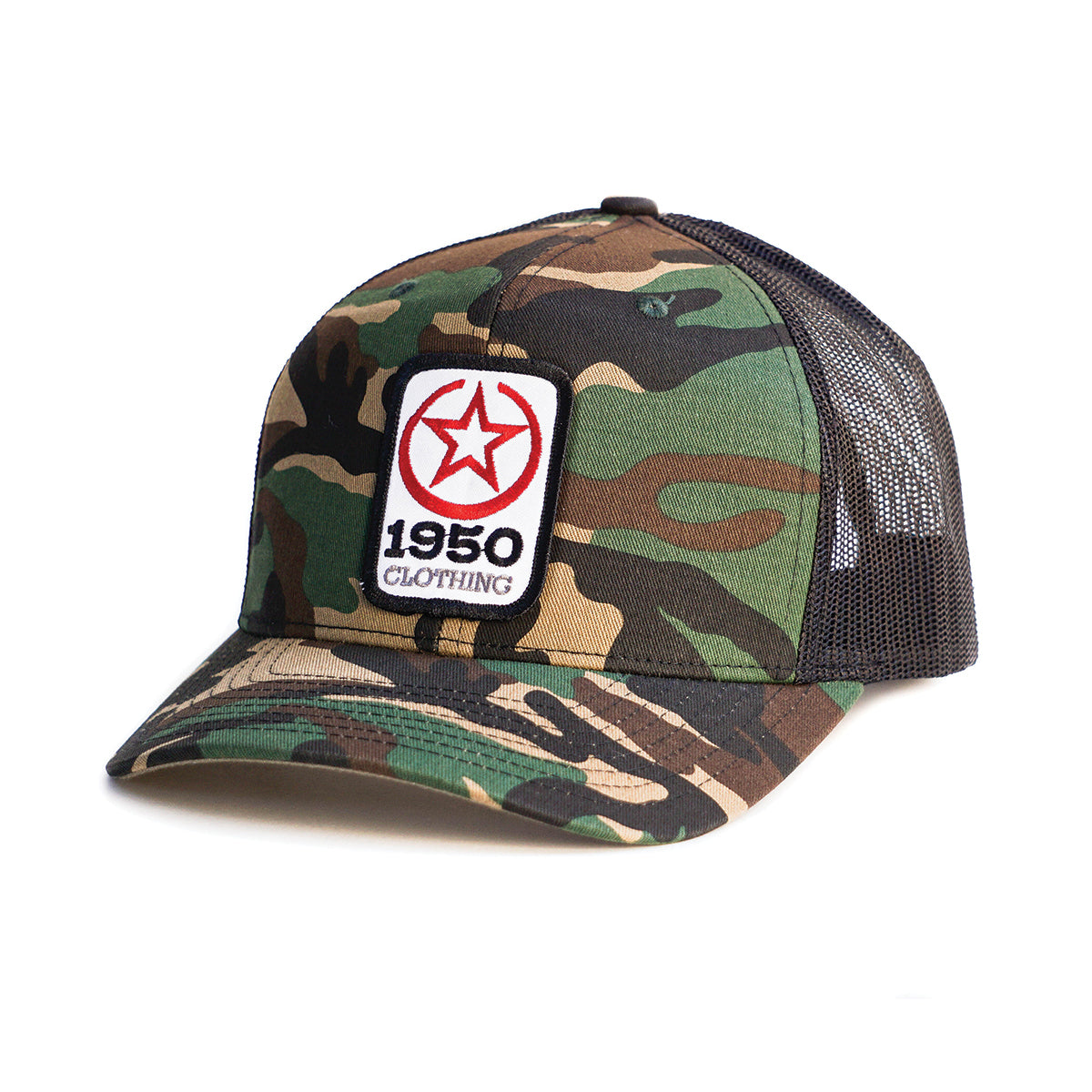 Square Patch Camo Hat - 1950 Clothing Co